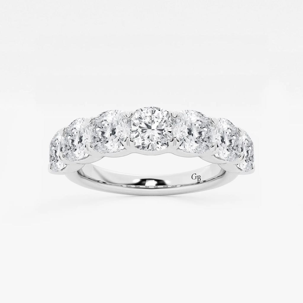 GWA059 - 2 7/8 ctw Cushion Lab Grown Diamond Seven-Stone Anniversary Band