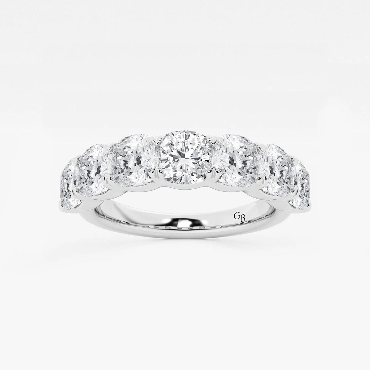 GWA059 - 2 7/8 ctw Cushion Lab Grown Diamond Seven-Stone Anniversary Band