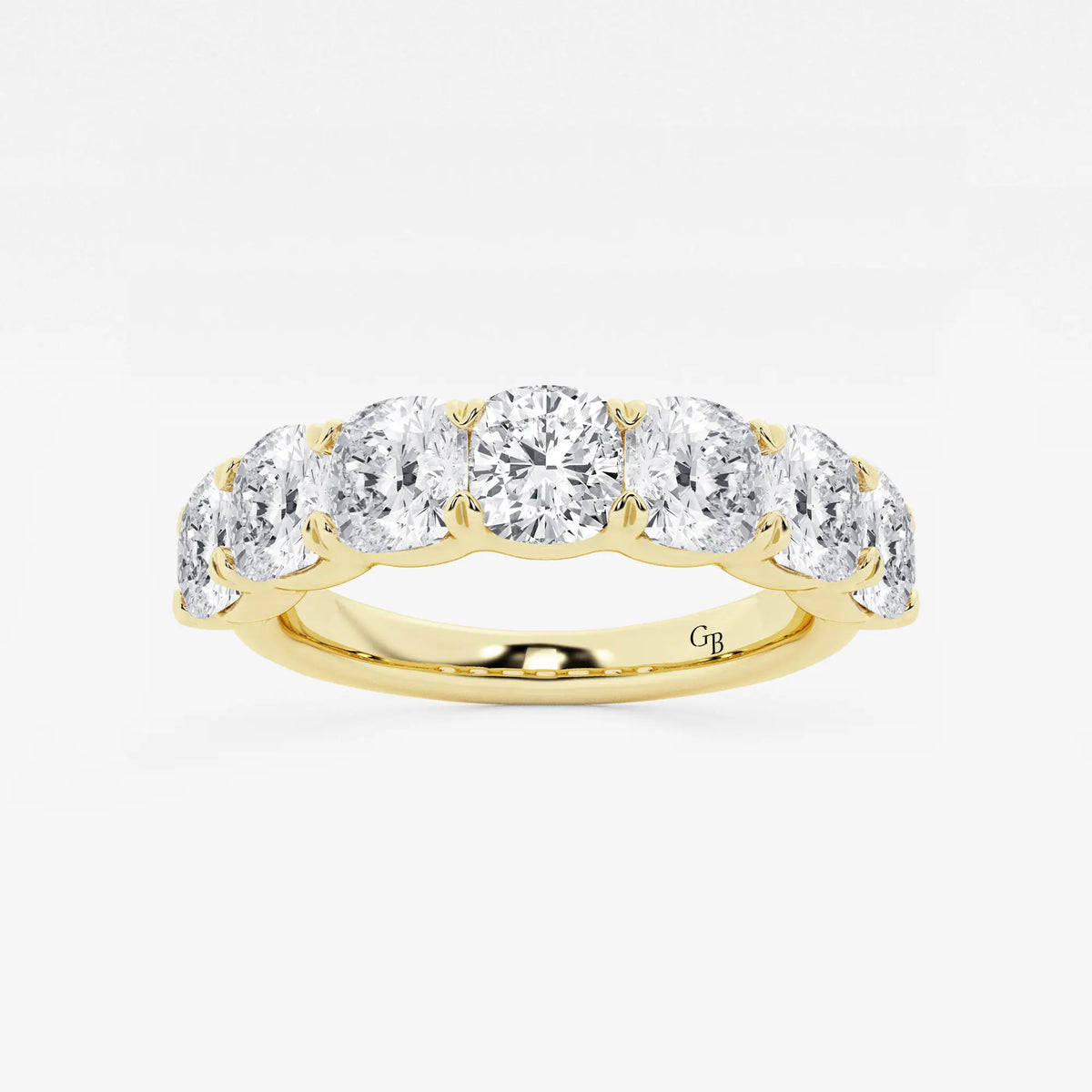 GWA059 - 2 7/8 ctw Cushion Lab Grown Diamond Seven-Stone Anniversary Band