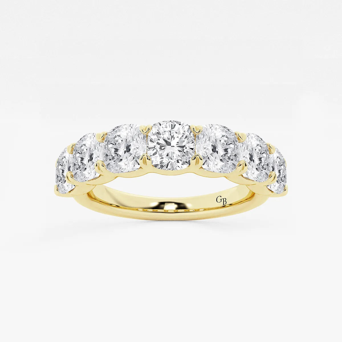 GWA059 - product video for 2 7/8 ctw Cushion Lab Grown Diamond Seven-Stone Anniversary Band
