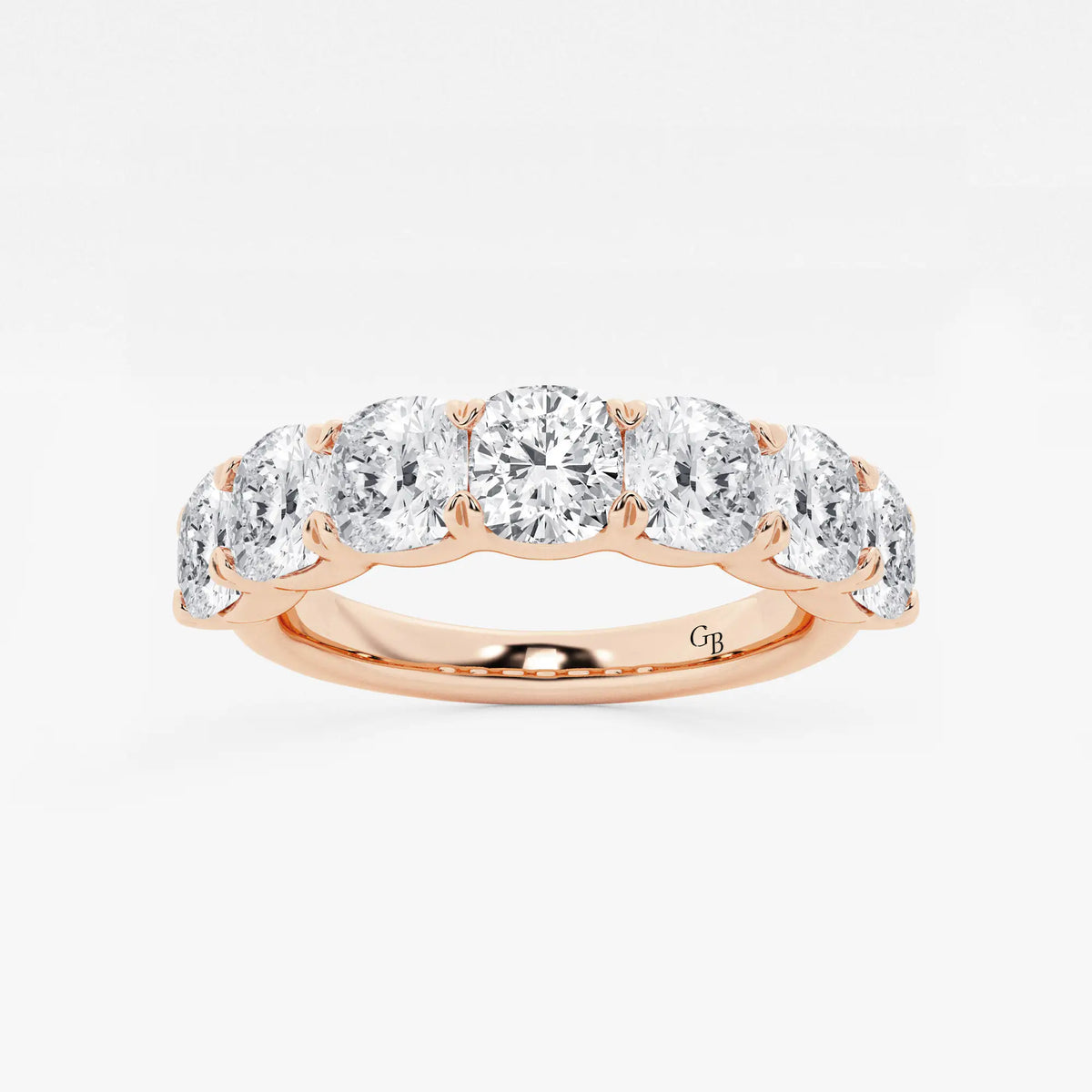 GWA059 - 2 7/8 ctw Cushion Lab Grown Diamond Seven-Stone Anniversary Band