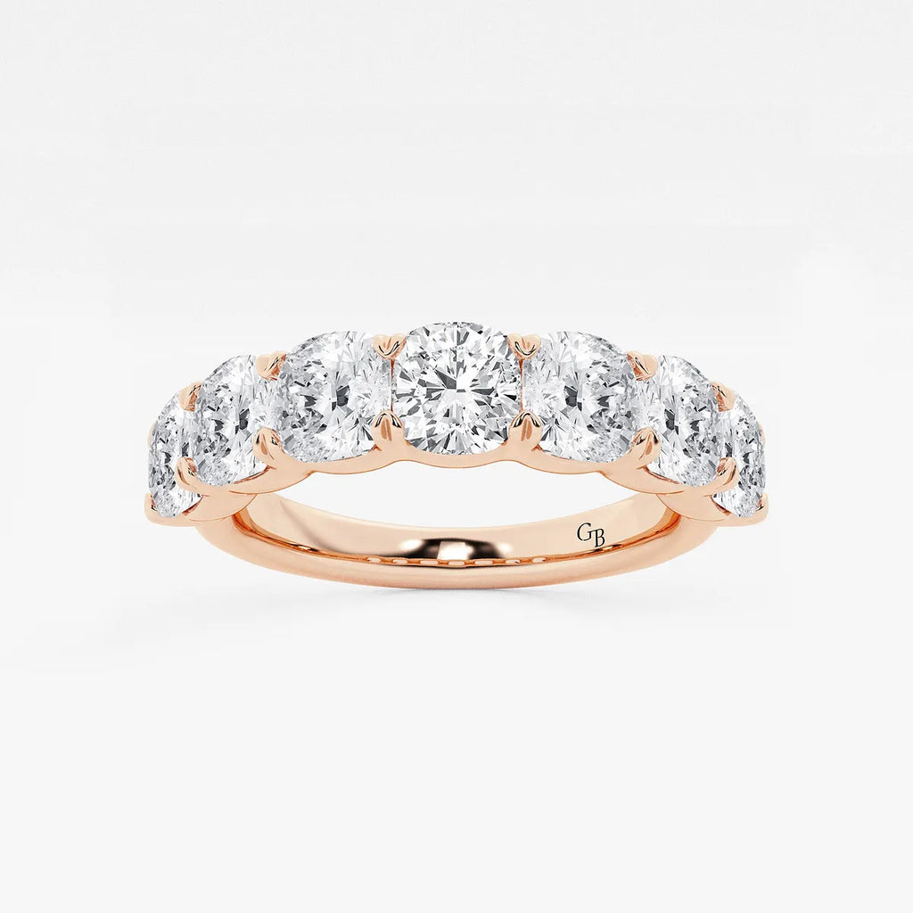 GWA059 - product video for 2 7/8 ctw Cushion Lab Grown Diamond Seven-Stone Anniversary Band