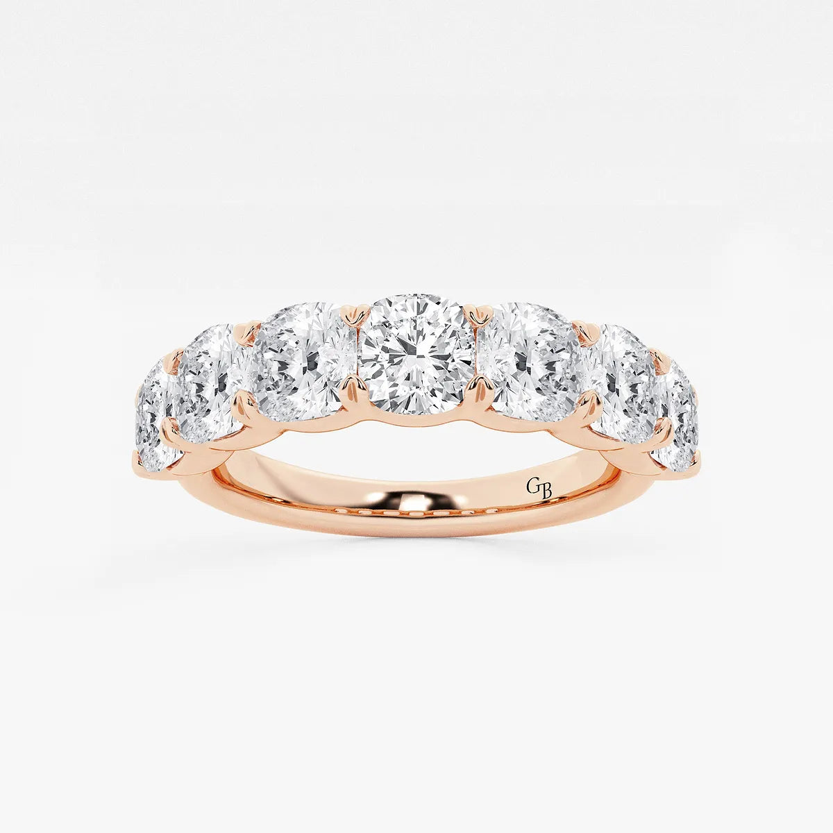 GWA059 - product video for 2 7/8 ctw Cushion Lab Grown Diamond Seven-Stone Anniversary Band