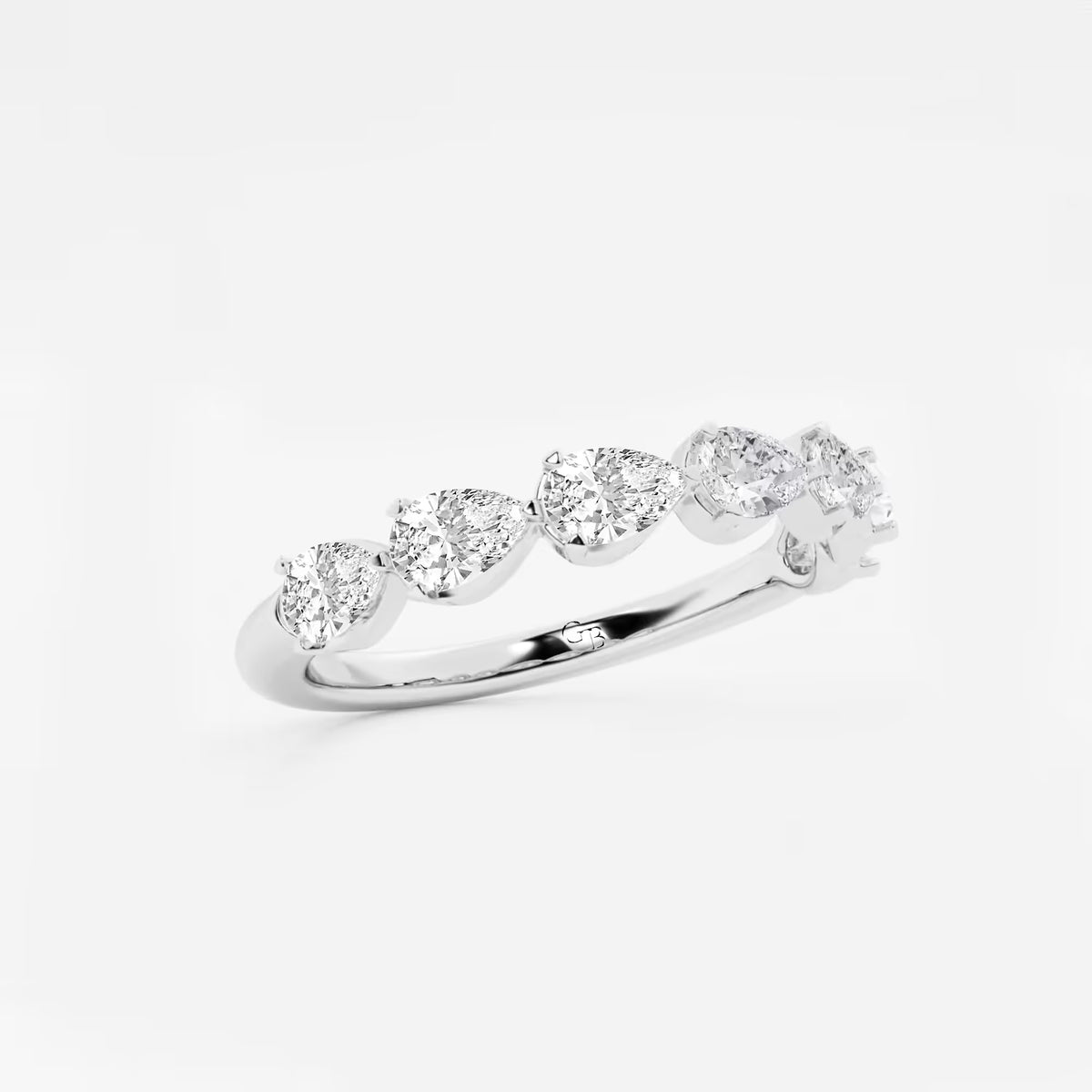 GWA060 - Additional Image 1 for  1 ctw Pear Lab Grown Diamond Floating Anniversary Band