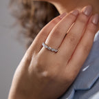 GWA060 - 1 ctw Pear Lab Grown Diamond Floating Anniversary Band
