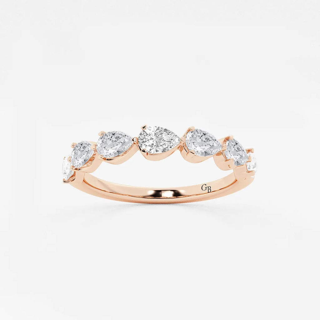 GWA060 - product video for 1 ctw Pear Lab Grown Diamond Floating Anniversary Band