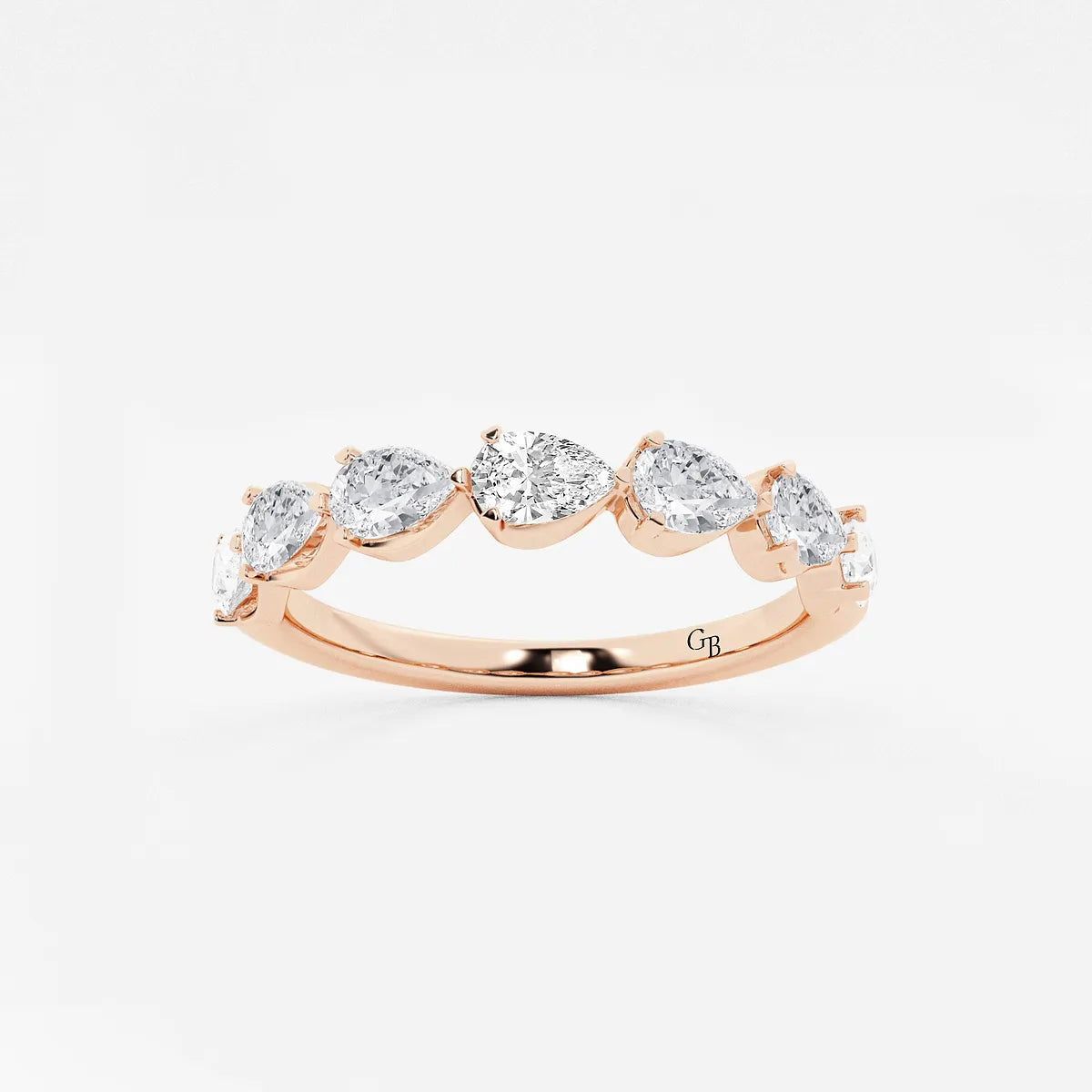 GWA060 - product video for 1 ctw Pear Lab Grown Diamond Floating Anniversary Band