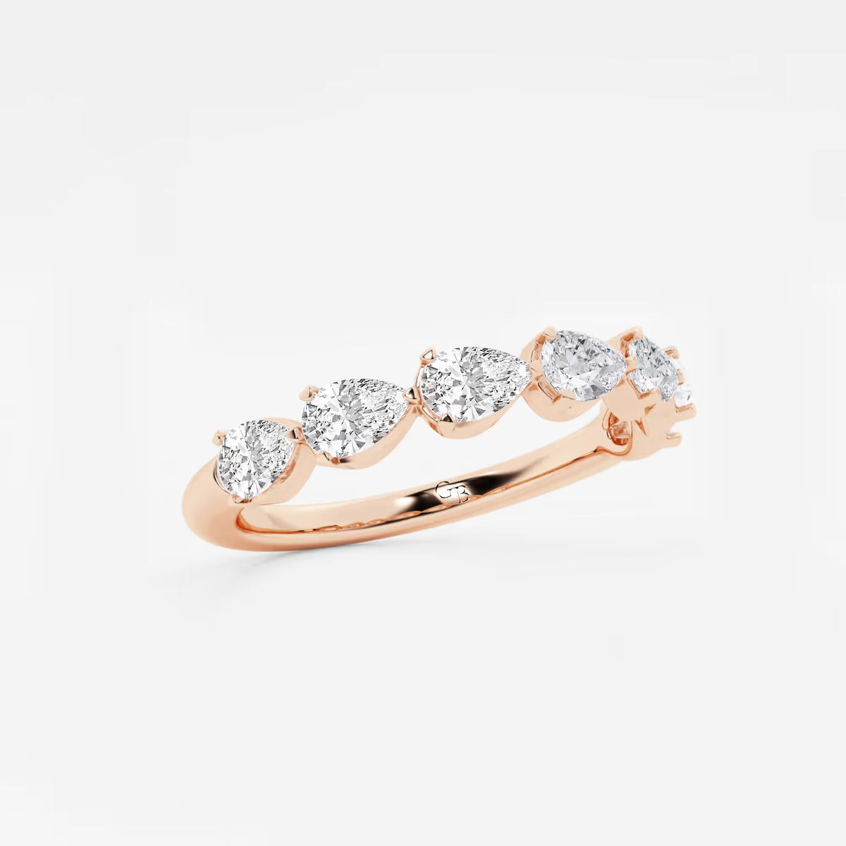 GWA060 - Additional Image 1 for  1 ctw Pear Lab Grown Diamond Floating Anniversary Band