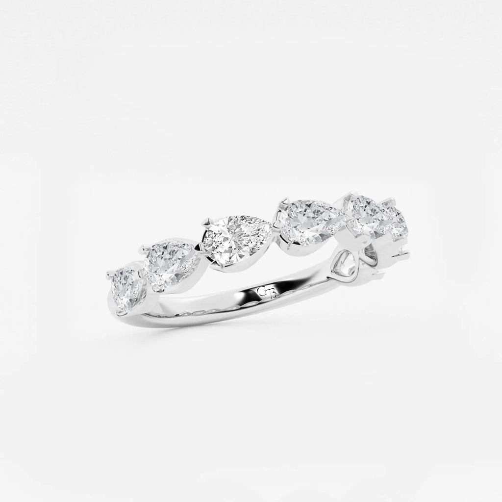 GWA060 - Additional Image 1 for  1 1/2 ctw Pear Lab Grown Diamond Floating Anniversary Band