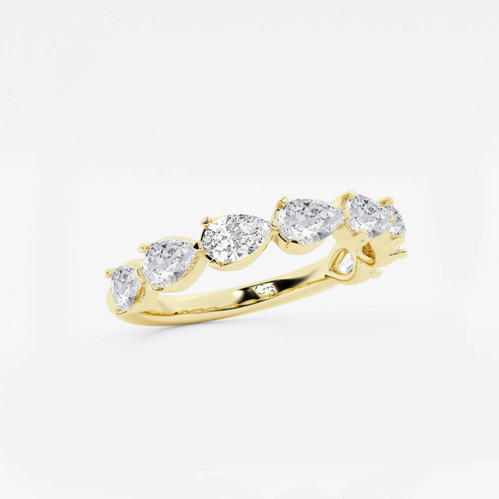 GWA060 - Additional Image 1 for  1 1/2 ctw Pear Lab Grown Diamond Floating Anniversary Band