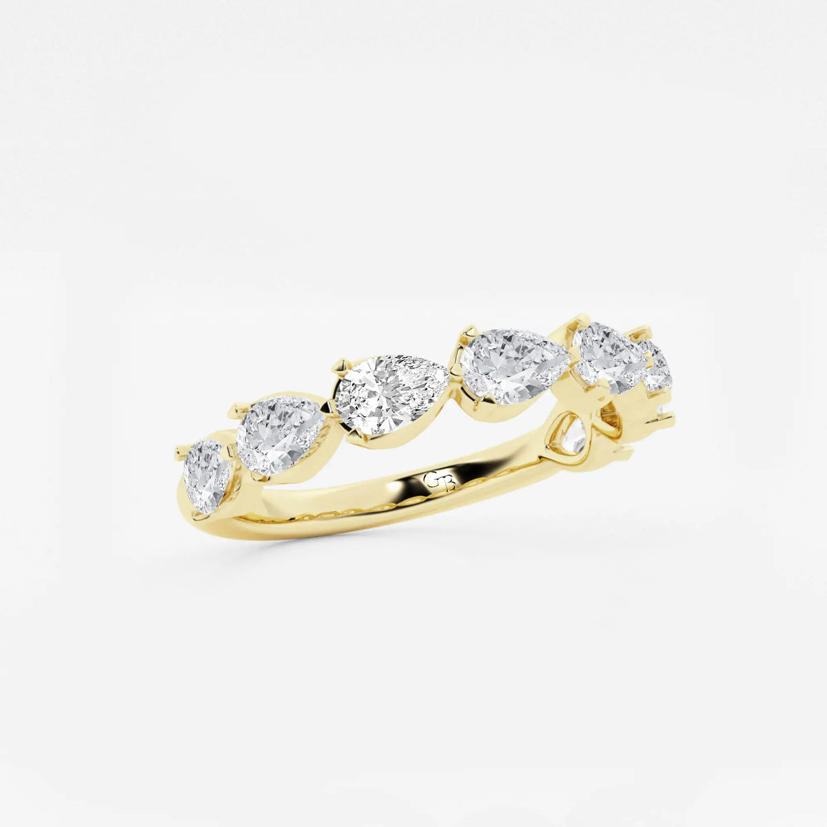 GWA060 - Additional Image 1 for  1 1/2 ctw Pear Lab Grown Diamond Floating Anniversary Band