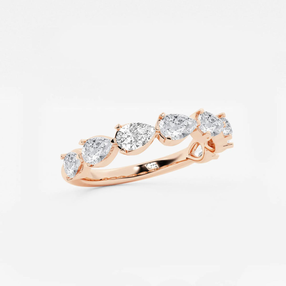 GWA060 - Additional Image 1 for  1 1/2 ctw Pear Lab Grown Diamond Floating Anniversary Band