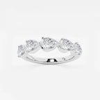 GWA060 - 2 ctw Pear Lab Grown Diamond Floating Anniversary Band