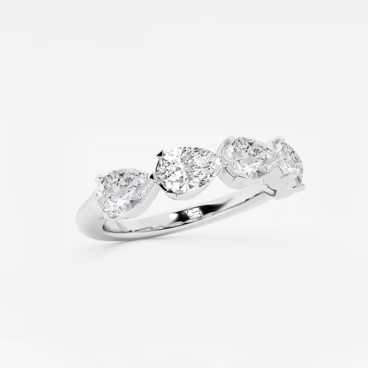 GWA060 - Additional Image 1 for  2 ctw Pear Lab Grown Diamond Floating Anniversary Band