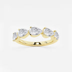 GWA060 - 2 ctw Pear Lab Grown Diamond Floating Anniversary Band