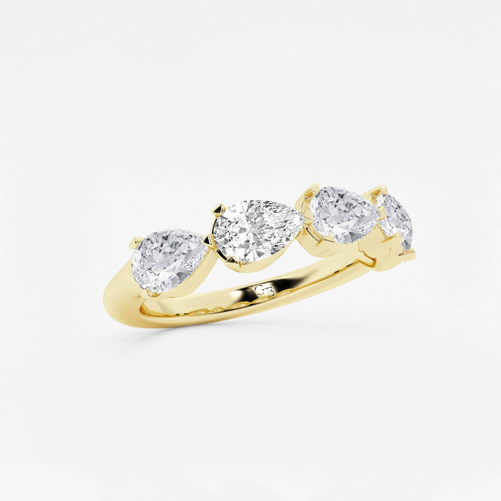 GWA060 - Additional Image 1 for  2 ctw Pear Lab Grown Diamond Floating Anniversary Band