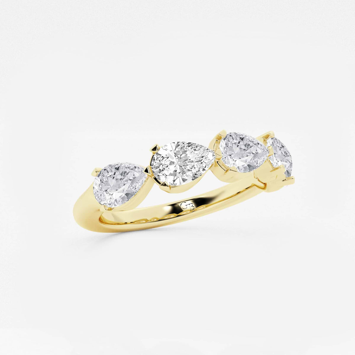 GWA060 - Additional Image 1 for  2 ctw Pear Lab Grown Diamond Floating Anniversary Band