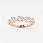 GWA060 - 2 ctw Pear Lab Grown Diamond Floating Anniversary Band