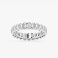 GWA061 - 2 ctw Oval Lab Grown Diamond Half Bezel Eternity Band - 4.3mm Width