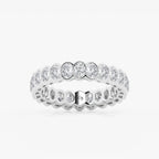 GWA061 - product video for 2 ctw Oval Lab Grown Diamond Half Bezel Eternity Band - 4.3mm Width