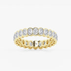 GWA061 - product video for 2 ctw Oval Lab Grown Diamond Half Bezel Eternity Band - 4.3mm Width