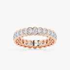 GWA061 - product video for 2 ctw Oval Lab Grown Diamond Half Bezel Eternity Band - 4.3mm Width