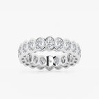 GWA061 - product video for 3 ctw Oval Lab Grown Diamond Half Bezel Eternity Band - 5.4mm Width