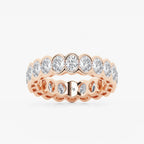 GWA061 - product video for 3 ctw Oval Lab Grown Diamond Half Bezel Eternity Band - 5.4mm Width