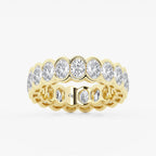 GWA061 - product video for 4 ctw Oval Lab Grown Diamond Half Bezel Eternity Band - 6.1mm Width