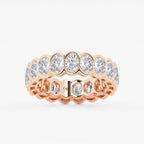 GWA061 - product video for 4 ctw Oval Lab Grown Diamond Half Bezel Eternity Band - 6.1mm Width