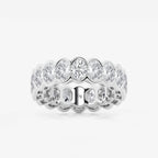 GWA061 - product video for 5 ctw Oval Lab Grown Diamond Half Bezel Eternity Band - 6.7mm Width