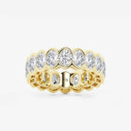 GWA061 - product video for 5 ctw Oval Lab Grown Diamond Half Bezel Eternity Band - 6.7mm Width