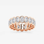 GWA061 - product video for 5 ctw Oval Lab Grown Diamond Half Bezel Eternity Band - 6.7mm Width