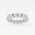 GWA062 - 2 ctw Marquise Lab Grown Diamond Alternating Eternity Band - 4.4mm Width