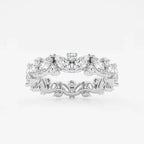 GWA062 - 2 ctw Marquise Lab Grown Diamond Alternating Eternity Band - 4.4mm Width