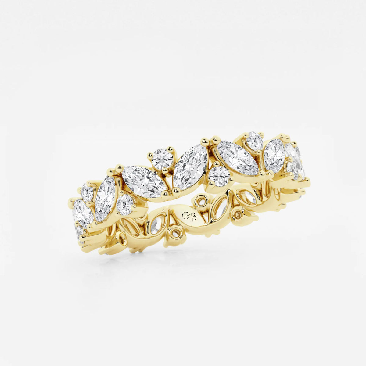 GWA062 - Additional Image 1 for  2 ctw Marquise Lab Grown Diamond Alternating Eternity Band - 4.4mm Width