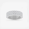 GWA064 - 3 ctw Multi Row Round Lab Grown Diamond Eternity Band - 6mm Width