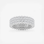 GWA064 - product video for 3 ctw Multi Row Round Lab Grown Diamond Eternity Band - 6mm Width
