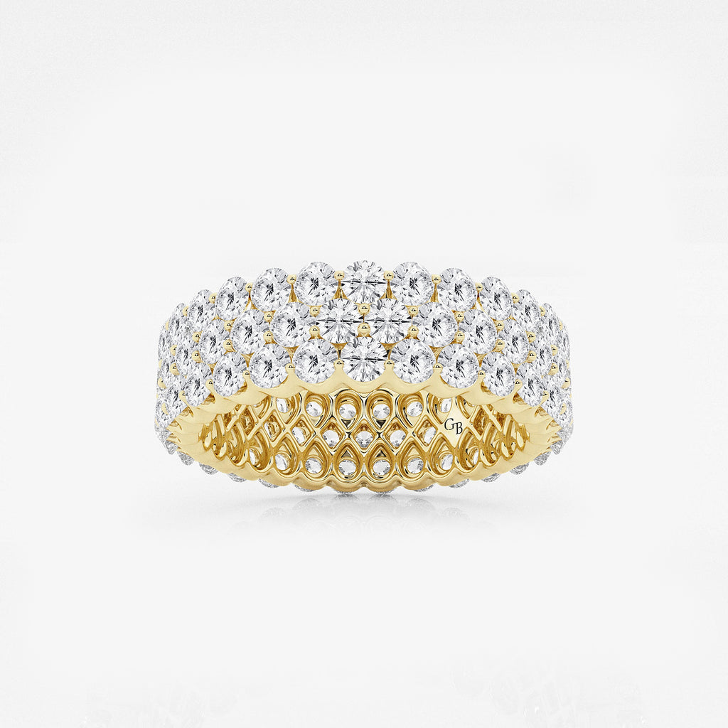 GWA064 - product video for 3 ctw Multi Row Round Lab Grown Diamond Eternity Band - 6mm Width