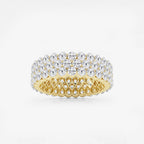 GWA064 - product video for 3 ctw Multi Row Round Lab Grown Diamond Eternity Band - 6mm Width