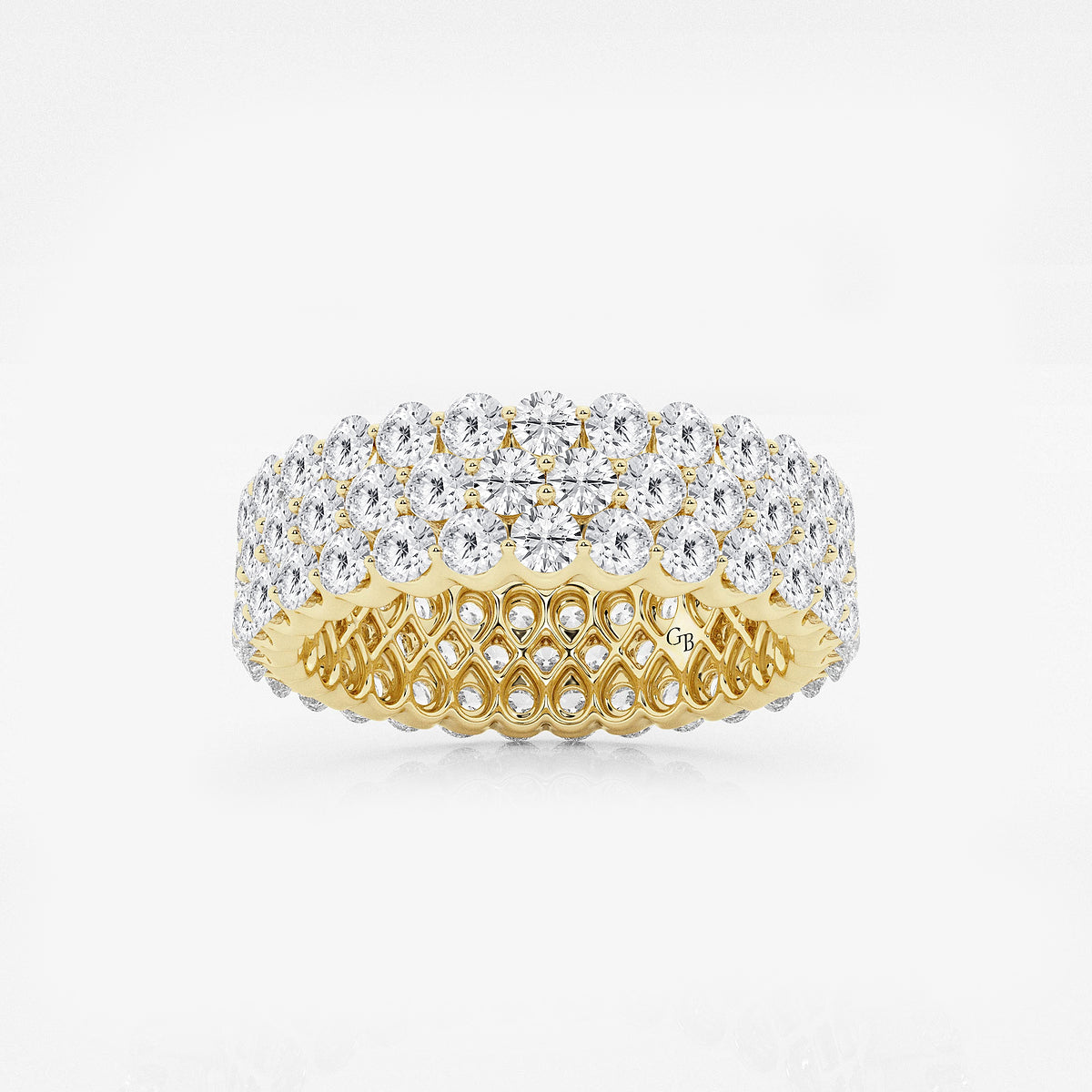 GWA064 - product video for 3 ctw Multi Row Round Lab Grown Diamond Eternity Band - 6mm Width
