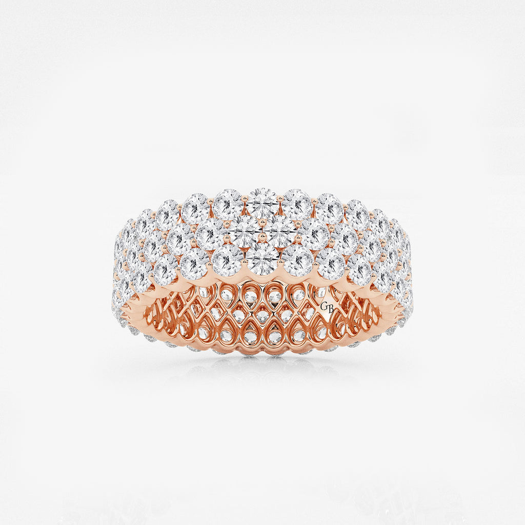 GWA064 - product video for 3 ctw Multi Row Round Lab Grown Diamond Eternity Band - 6mm Width