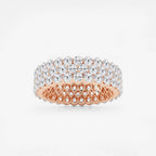 GWA064 - product video for 3 ctw Multi Row Round Lab Grown Diamond Eternity Band - 6mm Width
