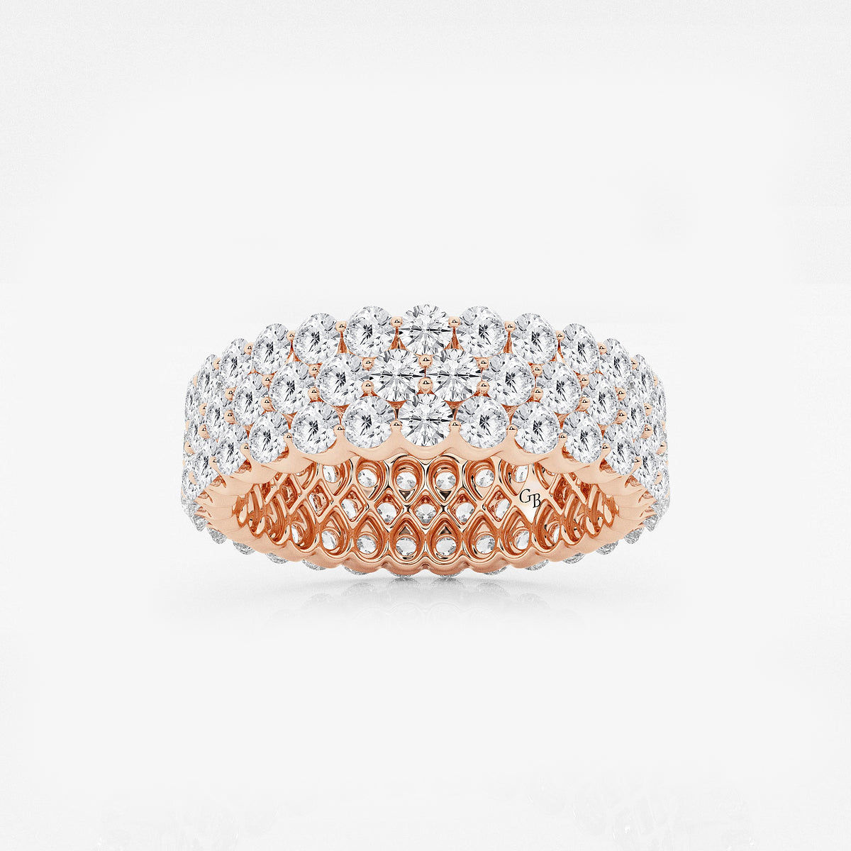 GWA064 - product video for 3 ctw Multi Row Round Lab Grown Diamond Eternity Band - 6mm Width