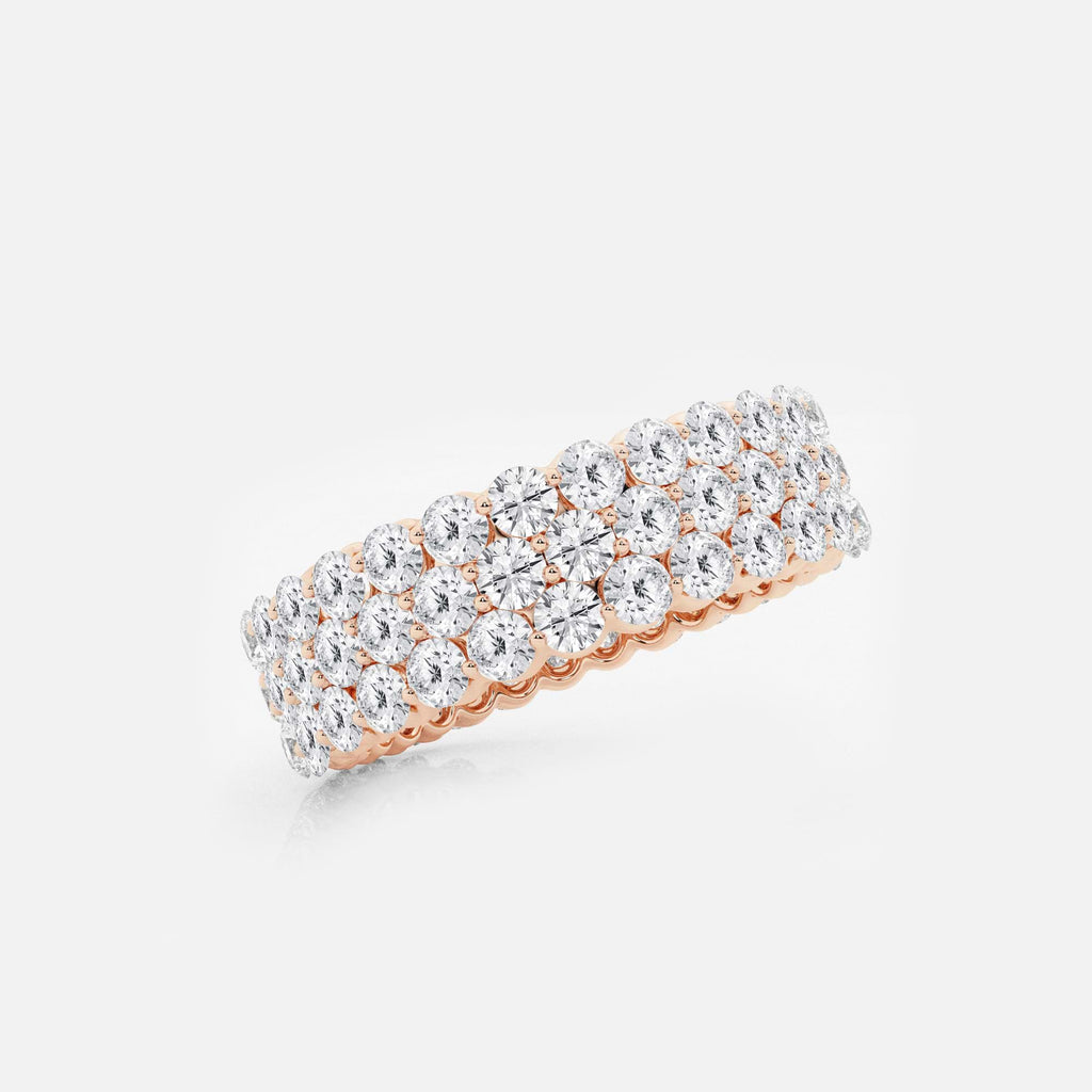 GWA064 - Additional Image 1 for  3 ctw Multi Row Round Lab Grown Diamond Eternity Band - 6mm Width