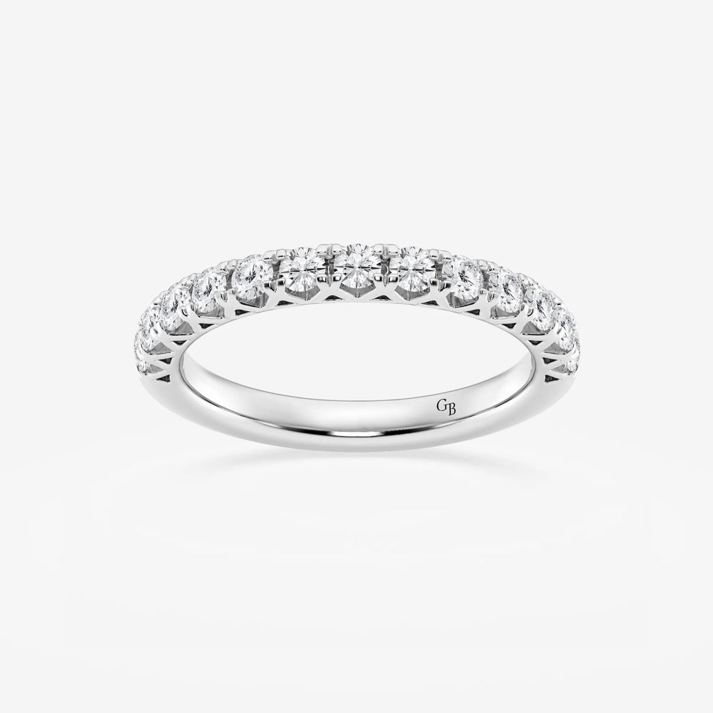 GWA065 - 1/2 ctw Round Lab Grown Diamond Prong Set Wedding Band