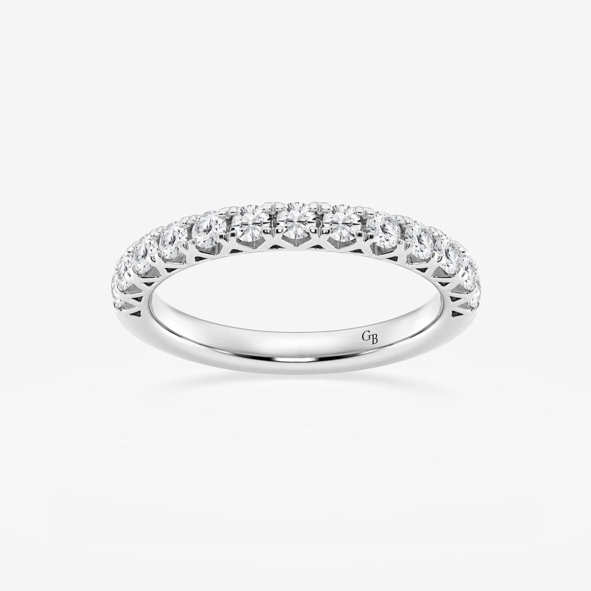 GWA065 - 1/2 ctw Round Lab Grown Diamond Prong Set Wedding Band