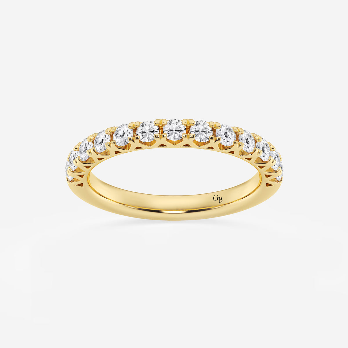 GWA065 - 1/2 ctw Round Lab Grown Diamond Prong Set Wedding Band