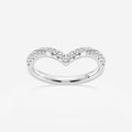 GWA066 - 1/4 ctw Round Lab Grown Diamond Ribbon Curve Stackable Ring