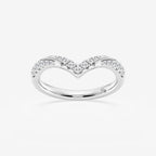 GWA066 - product video for 1/4 ctw Round Lab Grown Diamond Ribbon Curve Stackable Ring